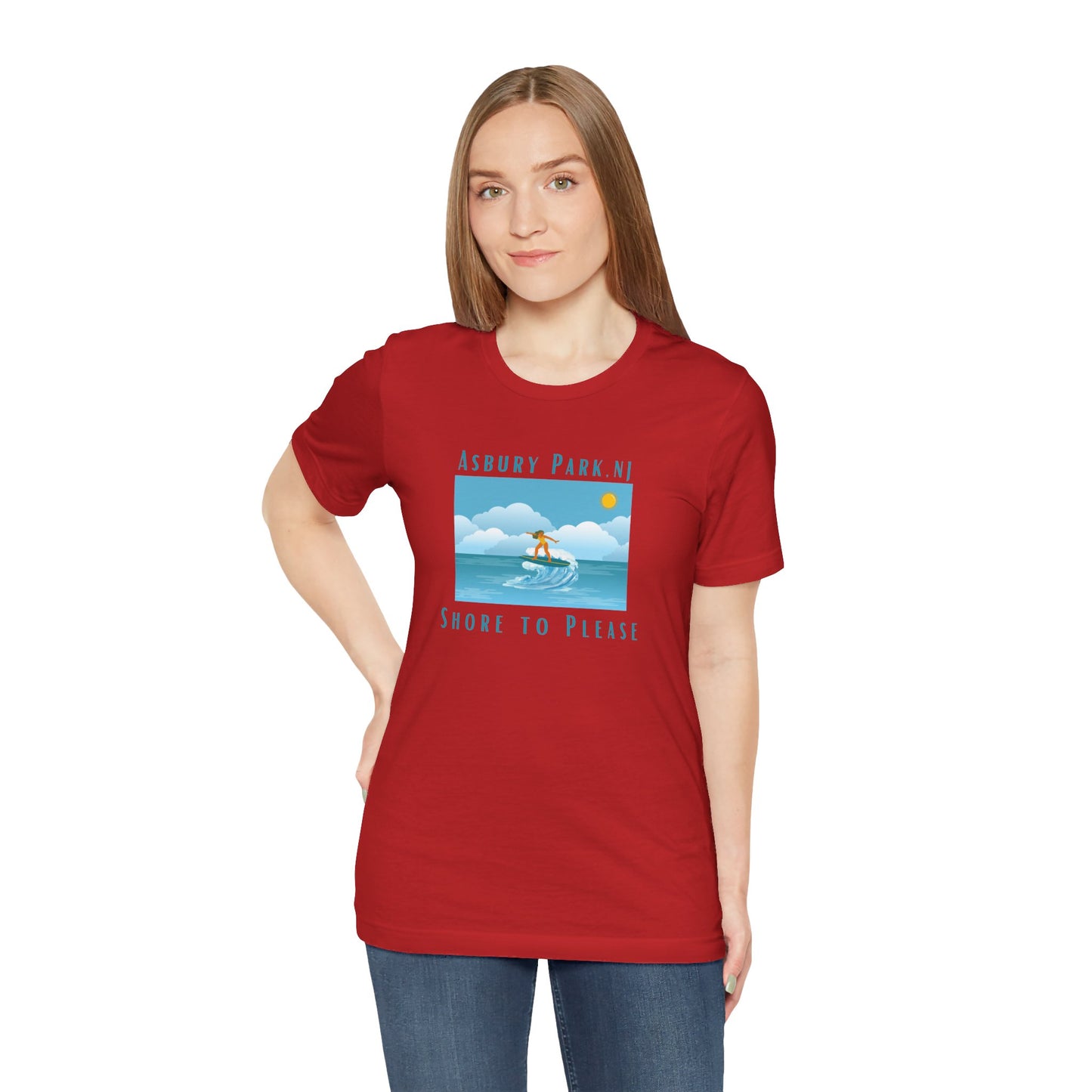 "Seaside Heights - Shore to Please" - Unisex Jersey Short Sleeve Tee