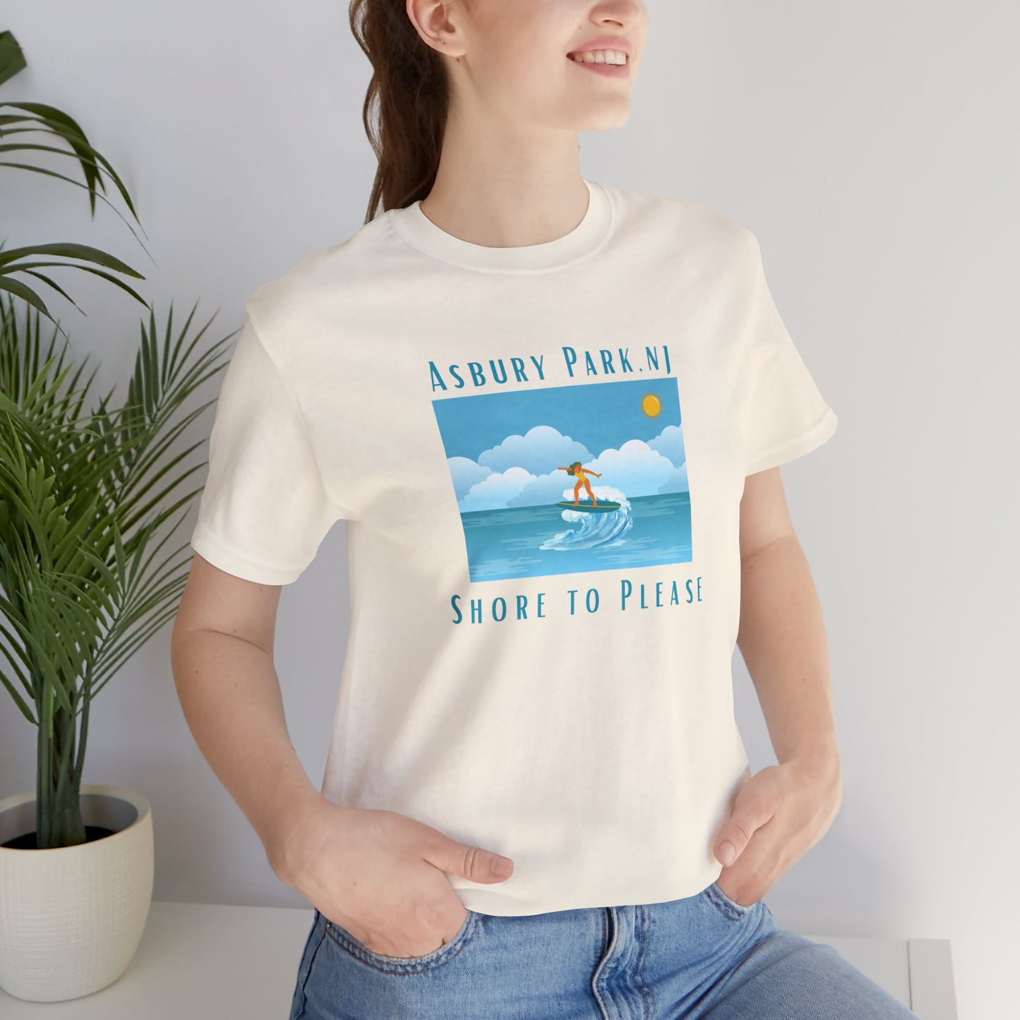 "Seaside Heights - Shore to Please" -  Unisex Jersey Short Sleeve Tee