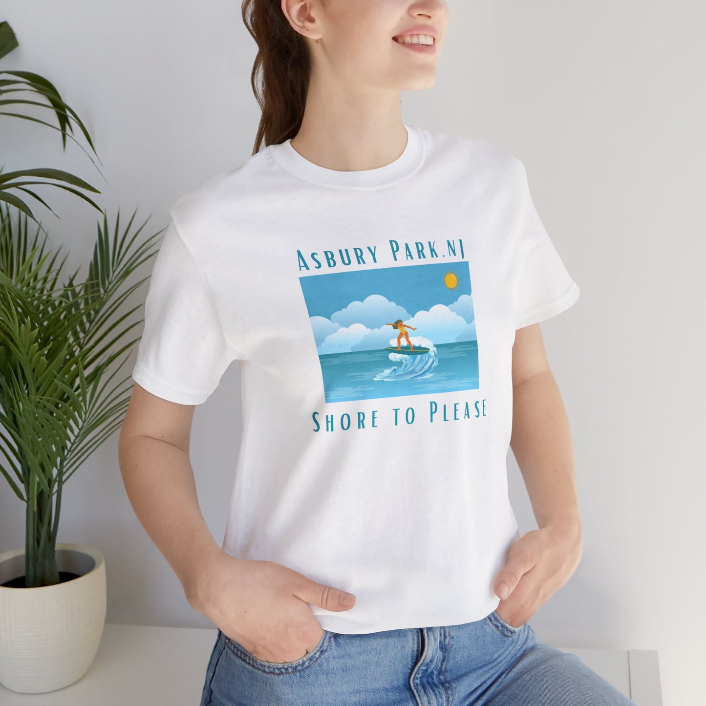"Seaside Heights - Shore to Please" -  Unisex Jersey Short Sleeve Tee