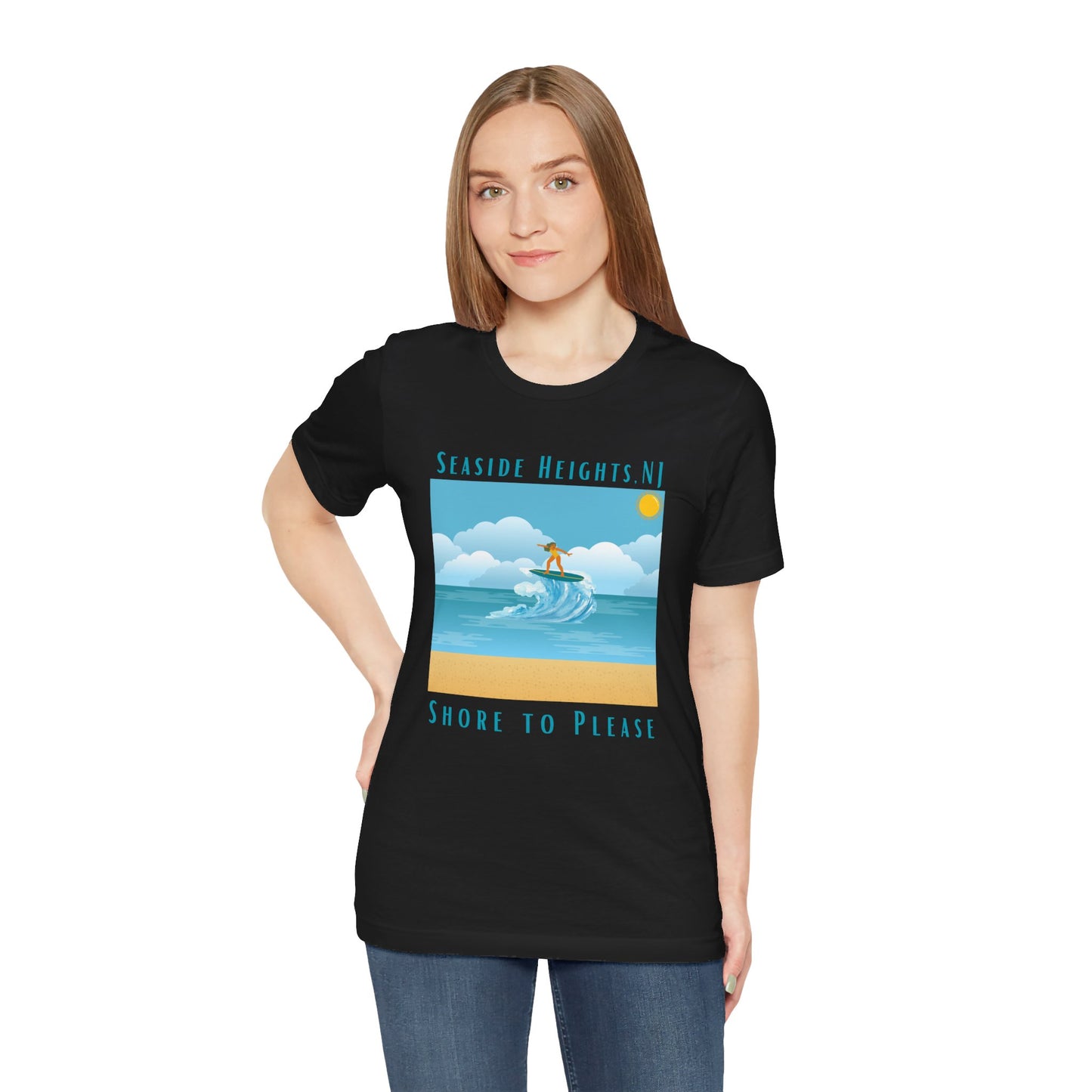 "Seaside Heights - Shore to Please" -  Unisex Jersey Short Sleeve Tee