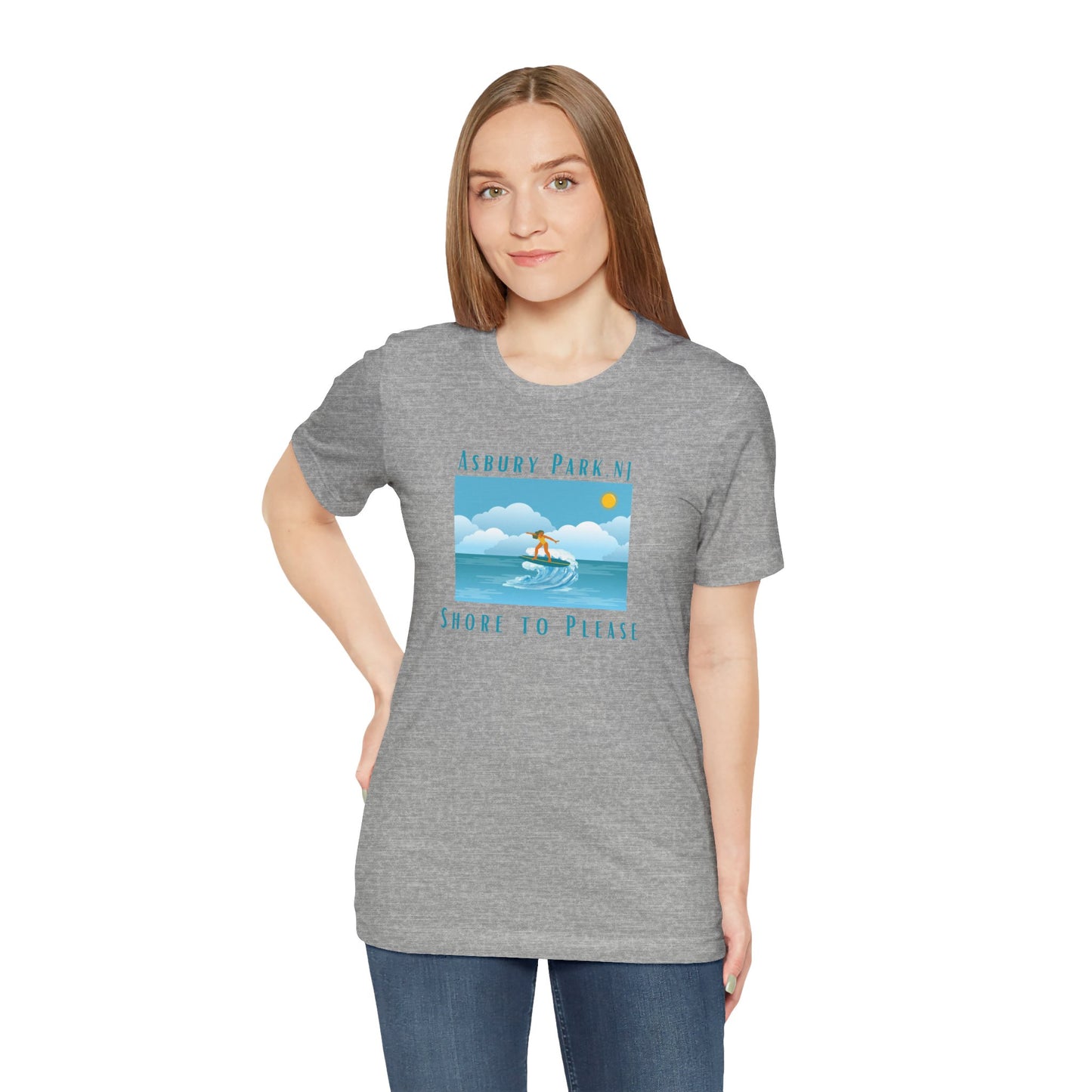 "Seaside Heights - Shore to Please" -  Unisex Jersey Short Sleeve Tee